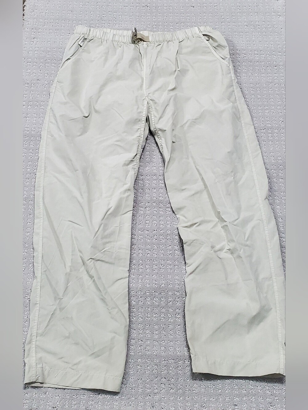 Gramicci Original Freedom Men's Beige Nylon Pants Elastic Waist Drawstring L 34